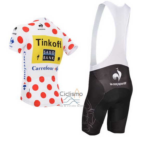 Saxobank Lider Ropa Ciclismo Culotte Corto 2014 Hombre Mangas Cortas Blanco y Rojo